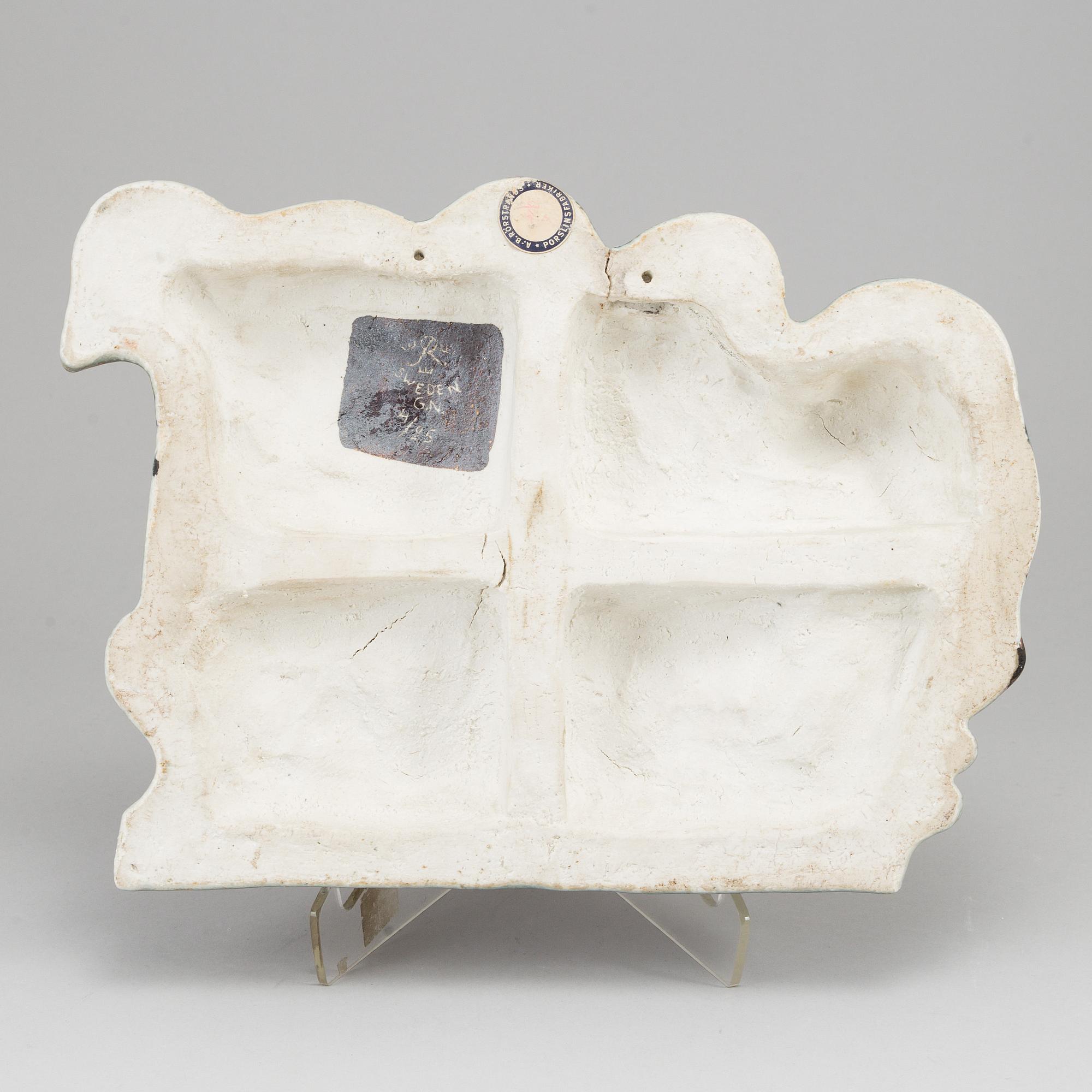 GUNNAR NYLUND, a stoneware wall relief, Rörstrand, Sweden ca 1950, ed. 4/25.