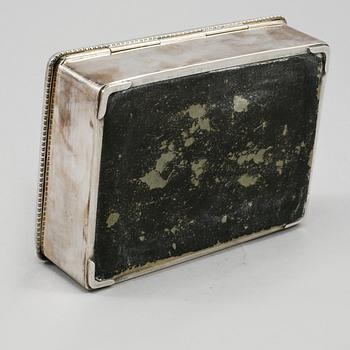 CIGARRSKRIN, silver, C.G Hallberg, Stockholm, 1943.