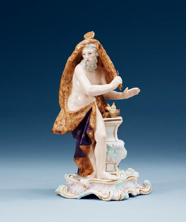 A Meissen figure representing the winter, presumably second half of 19th Century.