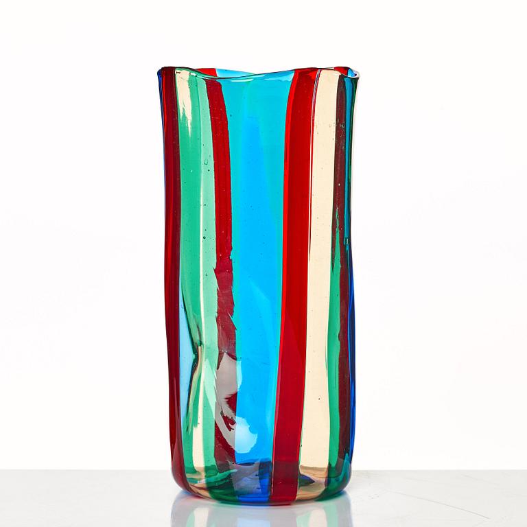 Fulvio Bianconi, an "a Spicchi" vase, Venini, Murano, Italy 1950's.