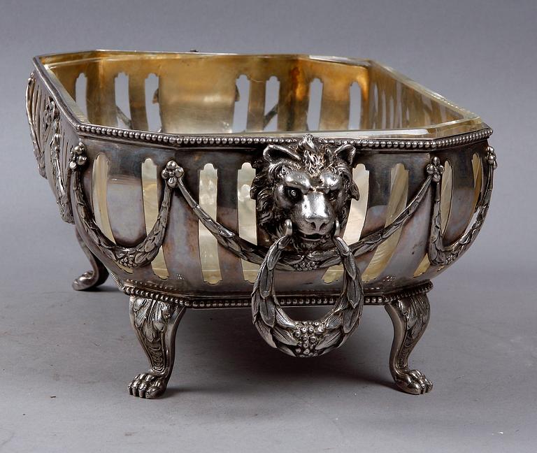 JARDINJÄR, silver. Gustaviansk stil. Brahmfeld & Gutruf, Tyskland. 1900-tal.