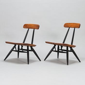 Ilmari Tapiovaara, two 1960's 'Pirkka Lounge chairs' by Laukaan Puu, Finland.