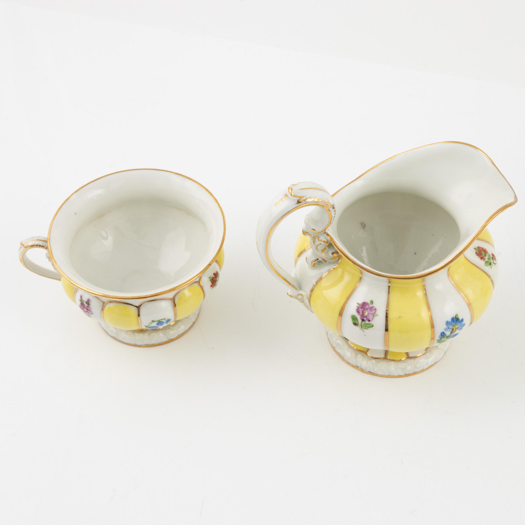 Teservis, 14 delar, porslin, Meissen, Tyskland, 1900-tal.