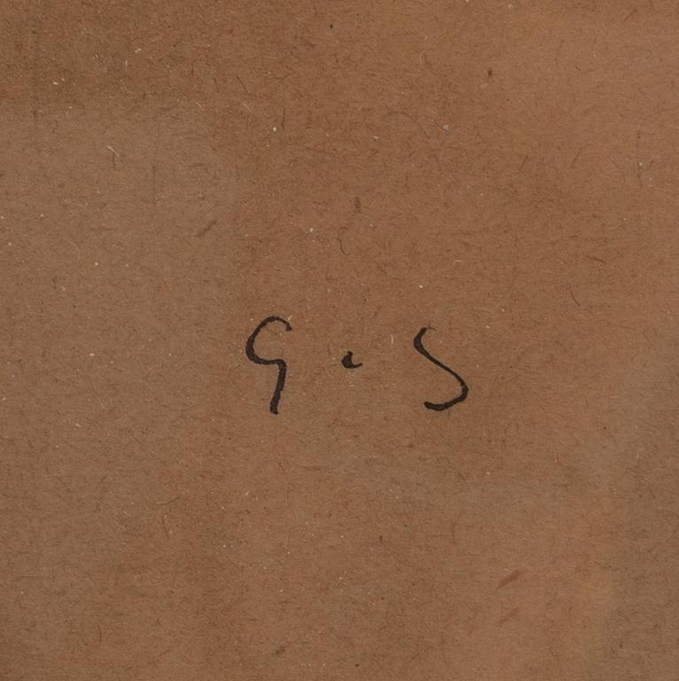 GEORG STOOPENDAAL, 6 st, tuschteckningar, monogramsignerade.