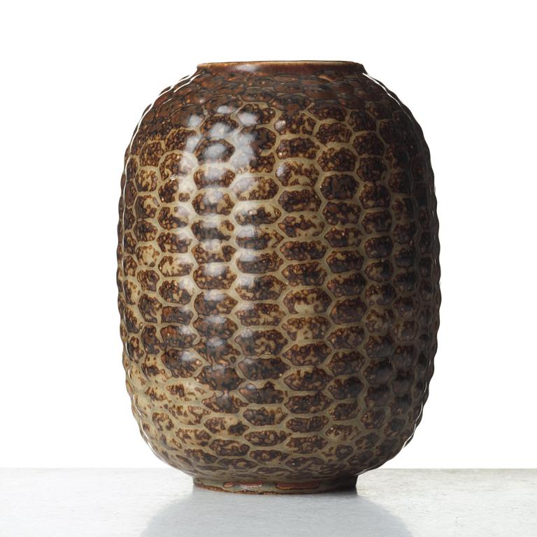 Axel Salto, a "Sung glaze budding style" stoneware vase, Royal Copenhagen, Denmark 1956.