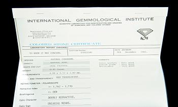 RUBINER, 2 st, fasettslipade, oinfattade, 0.45 ct resp 0.71 ct. Cert. IGI.
