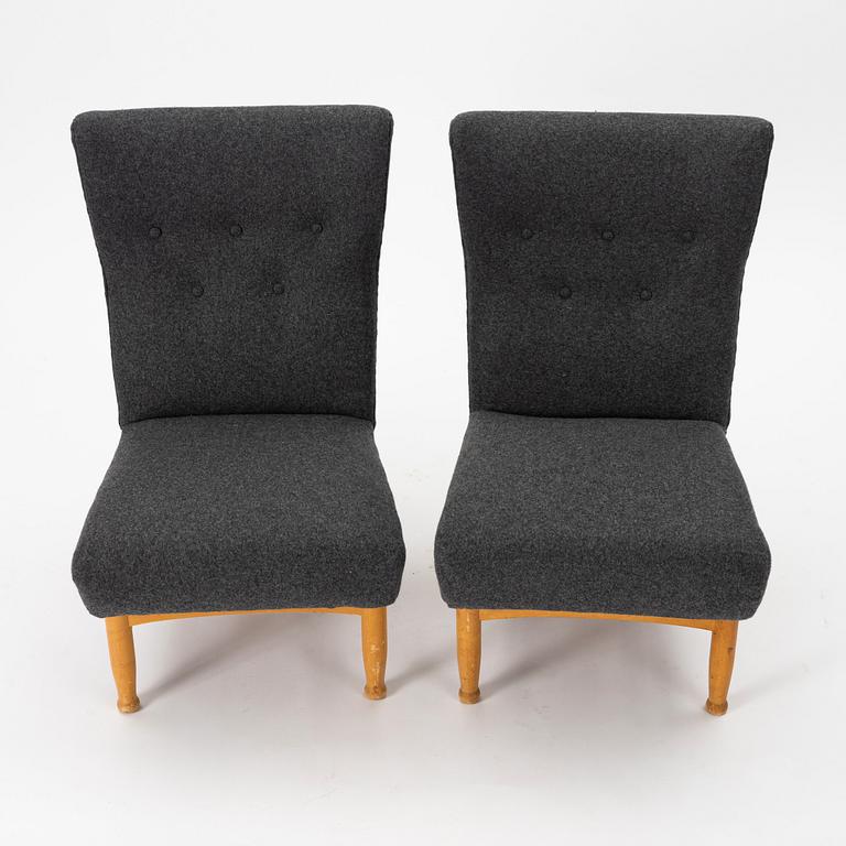 Elias Svedberg, fåtöljer, ett par, Swedish Modern, Nordiska Kompaniet 1940-tal.