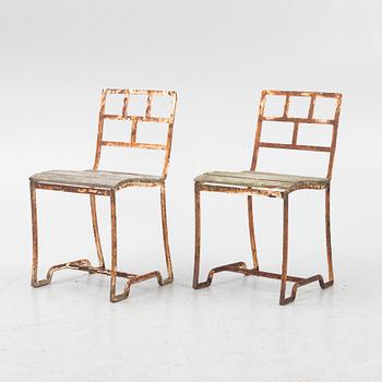 Carl Hörvik, a pair of garden chairs, possibly manufactured by Thulins vagnfabrik, Skillingaryd.