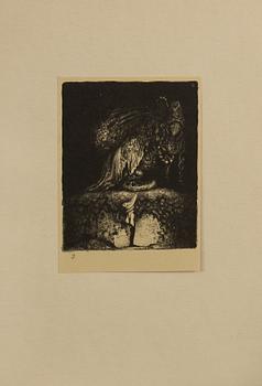 JOHN BAUER, Bok, "Troll, tio originallitografier av John Bauer", A Börtzells Tr. AB, Stockholm, 1915.