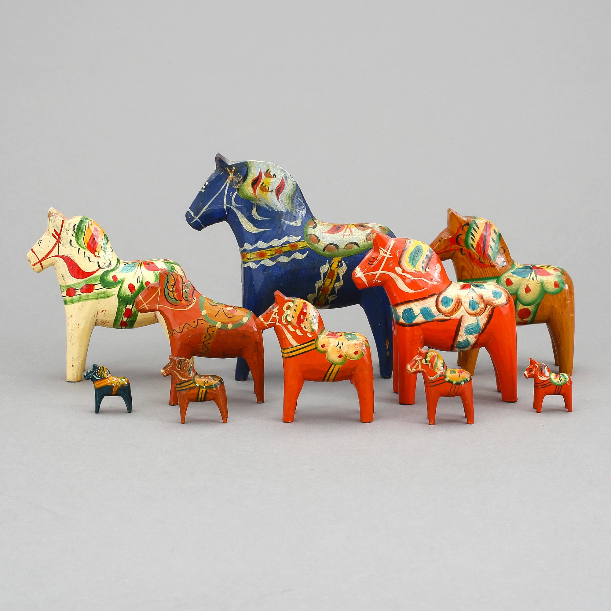 DALAHÄSTAR, 10 st, 1900-tal.