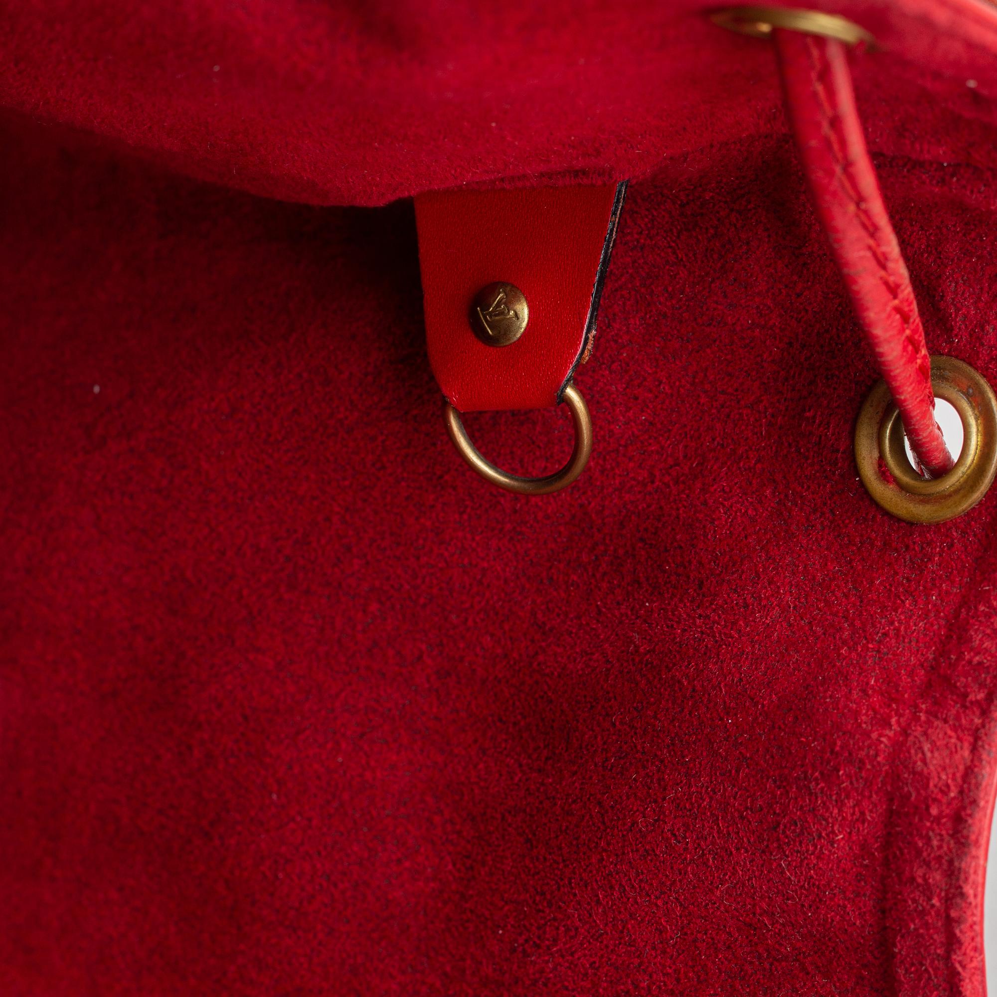 Louis Vuitton, a red Epi 'Noé' handbag, 1995.