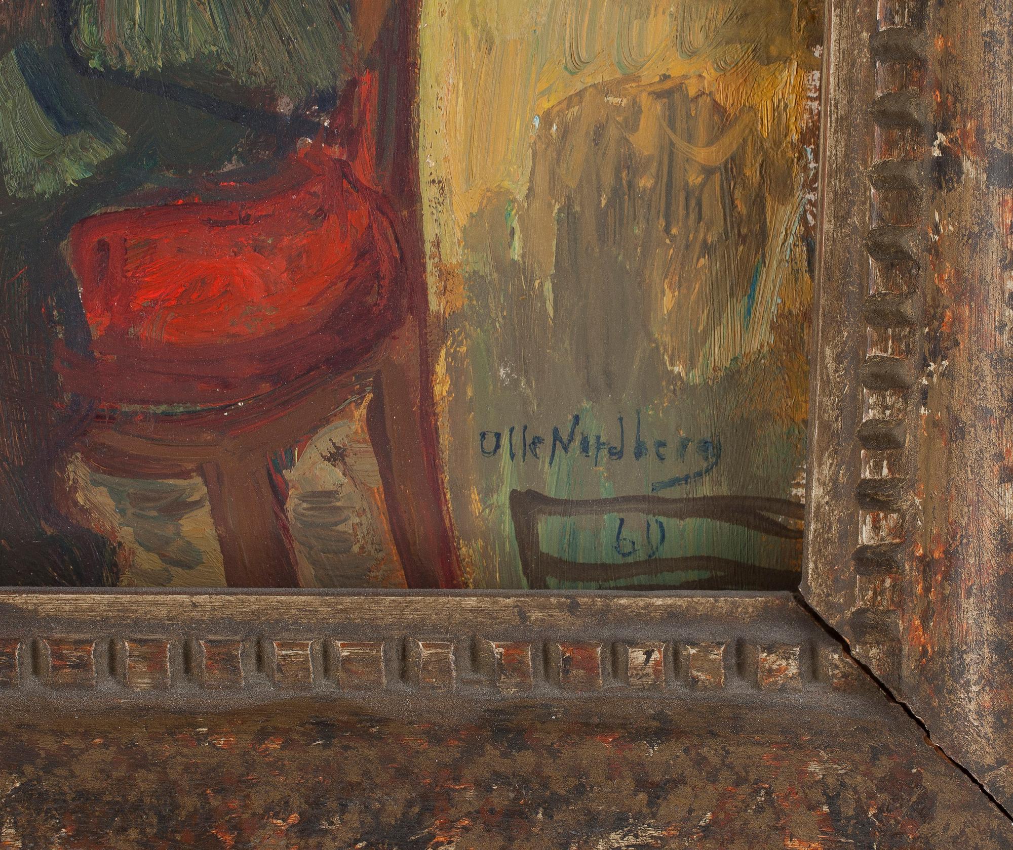 OLLE NORDBERG, olja på pannå, signerad och daterad -69.