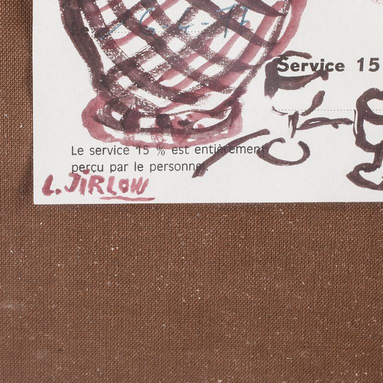 LENNART JIRLOW , akvarell på papper. Sign L. Jirlow Paris.