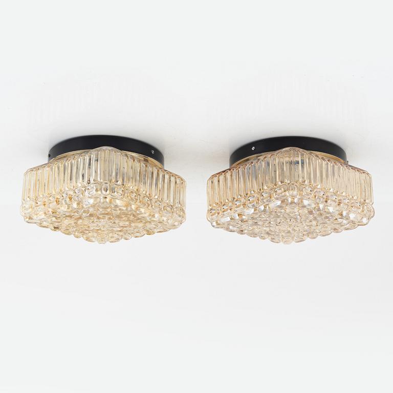 Helena Tynell, a pair of Ceiling Lamps, Glashütte Limburg, Germany.