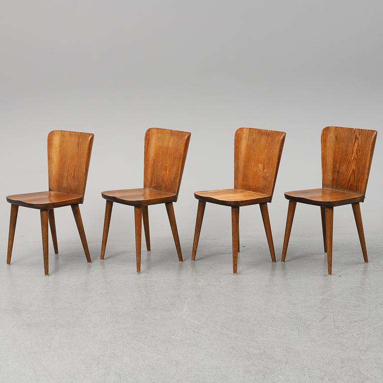 GÖRAN MALMVALL, stolar  4 st, "modell 510", Svensk Fur, Karl Andersson och söner, 1900-talets andra hälft.
