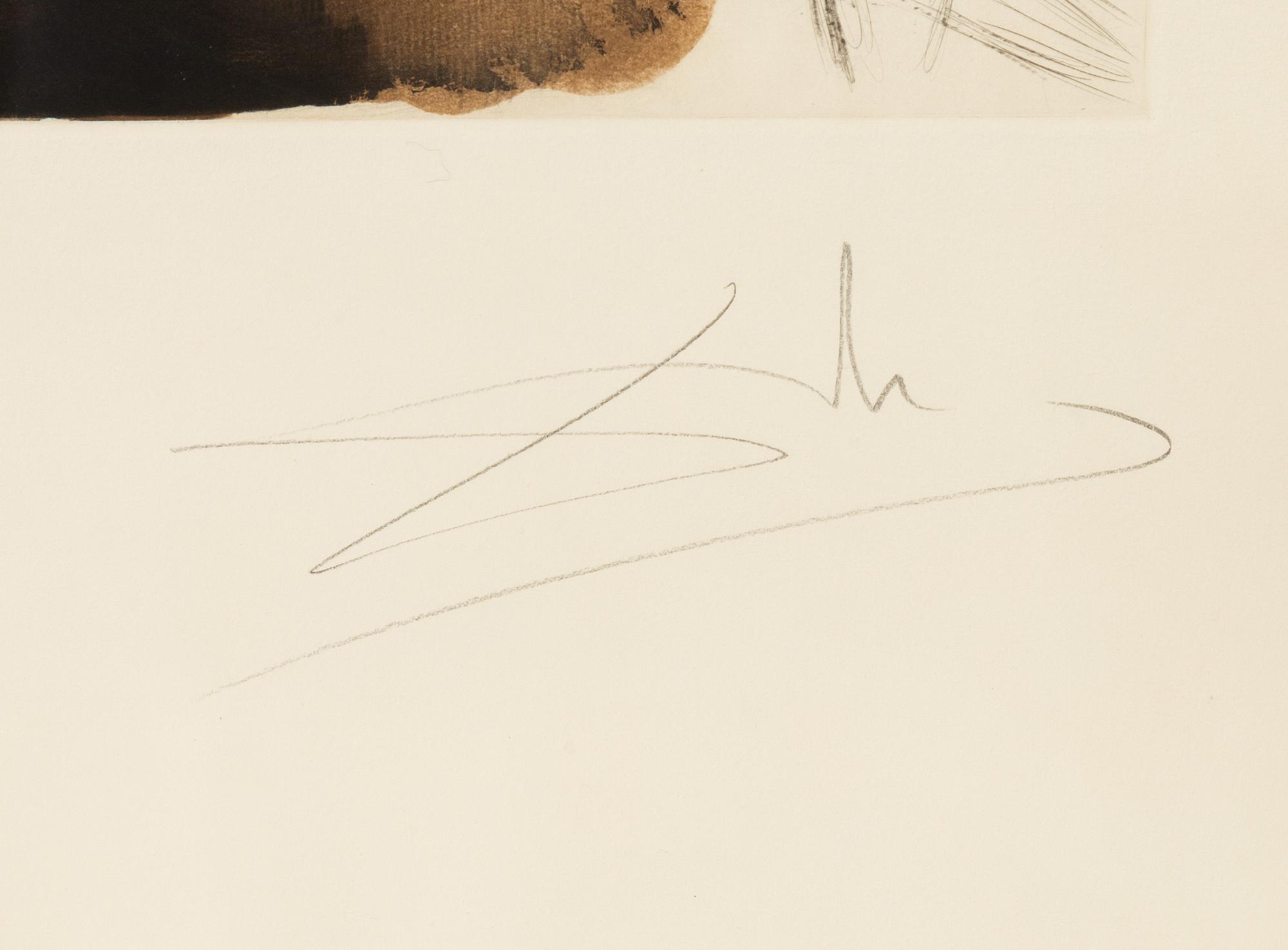 Salvador Dalí, etching and heliogravure, 1964, signed 106/150.