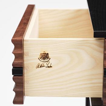 Attila Suta, a pair of bedside tables, executed in his own studio, Stockholm, 2025.