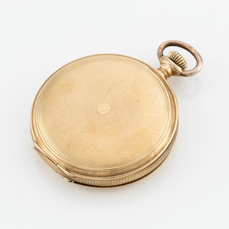 Elgin, pocket watch, hunter case, 14K gold, 48.5 mm.