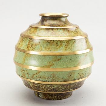 Vase, bronze, art deco, Svenska Metallverken, 1920's-30's.