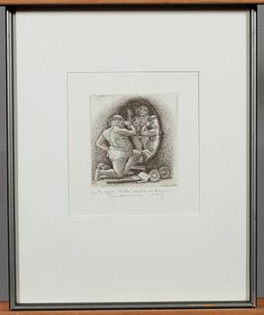 SIMO HANNULA, Tpl'a 22/50, signerad och daterad 1976.