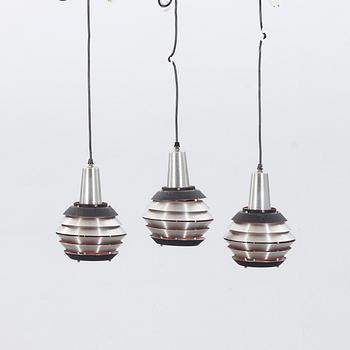 Three lamp pendants, late 20th century.