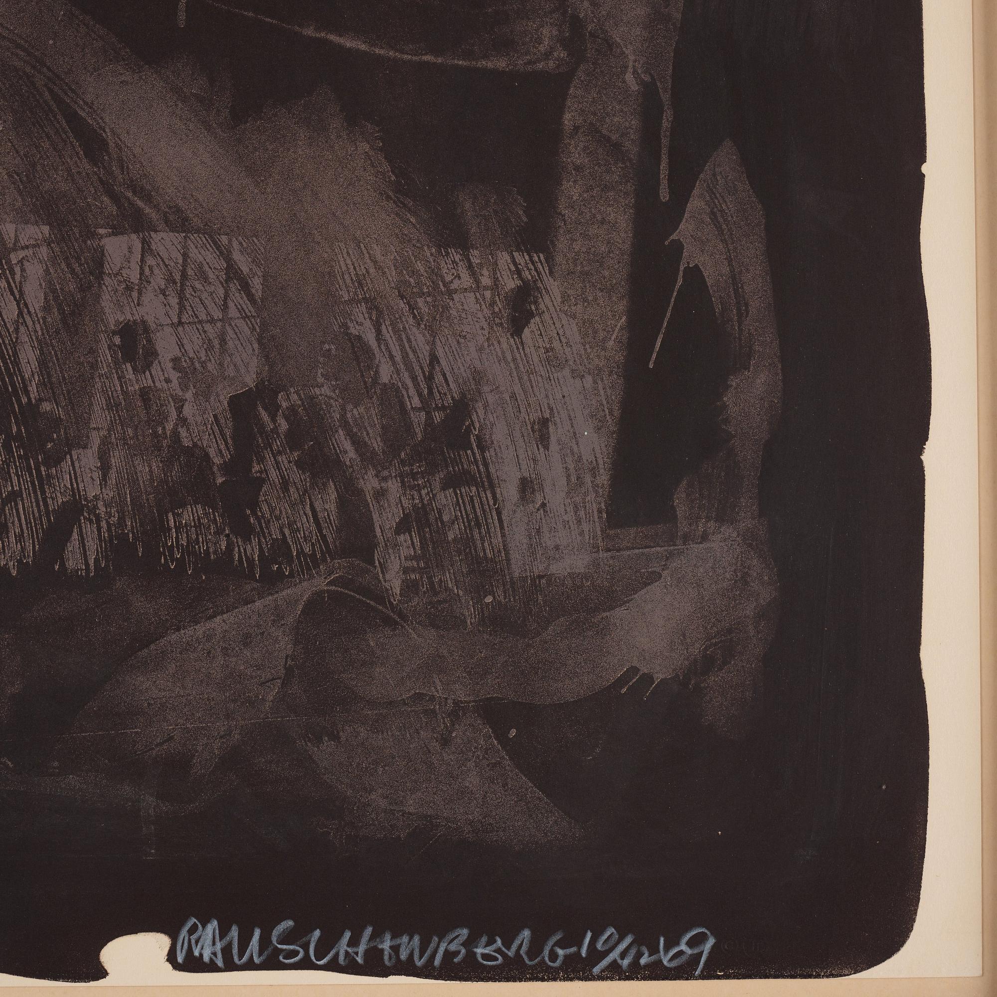 Robert Rauschenberg, litografi. Signerad och numrerad 10/42 med vit krita.