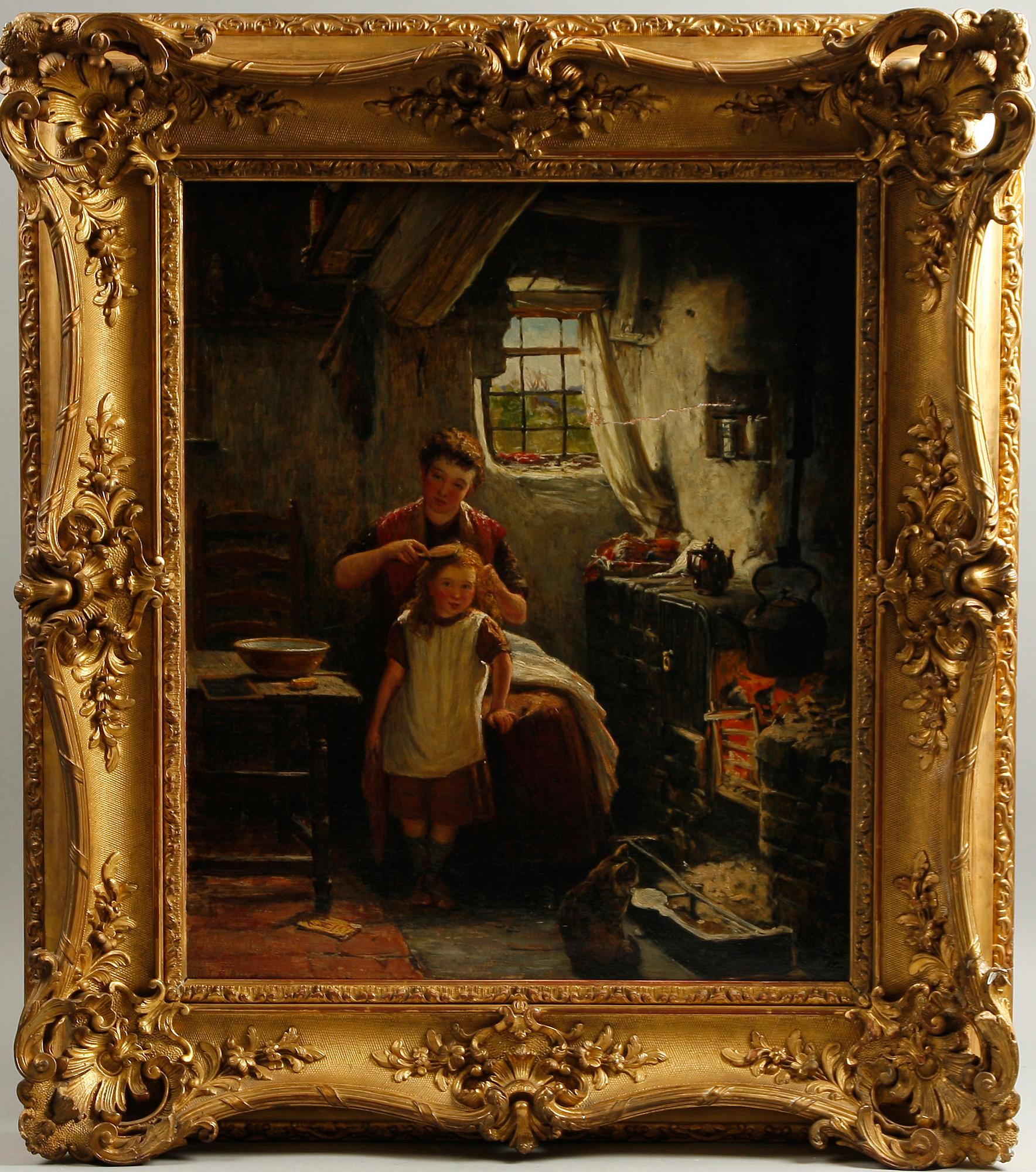 JOSEPH MOSELEY BARBER, olja på duk, sign.