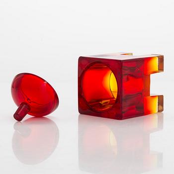 Markku Salo, dosa, glas, "Babylon", signerad M. Salo, Nuutajärvi.