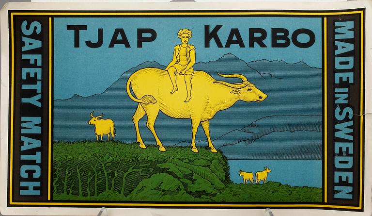 PARTI REKLAMAFFISCHER FÖR TÄNDSTICKOR, 1900-talets första hälft.