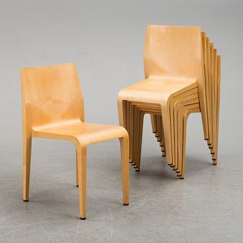 A set of seven chairs, Riccardo Blumer, Alias SpA, Italy. Late 20th century.