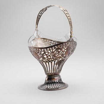 FRUKTKORG, nysilver, tidigt 1900-tal.