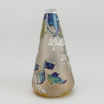 VAL ST LAMBERT, a signed cameo glass vase late 19th century.