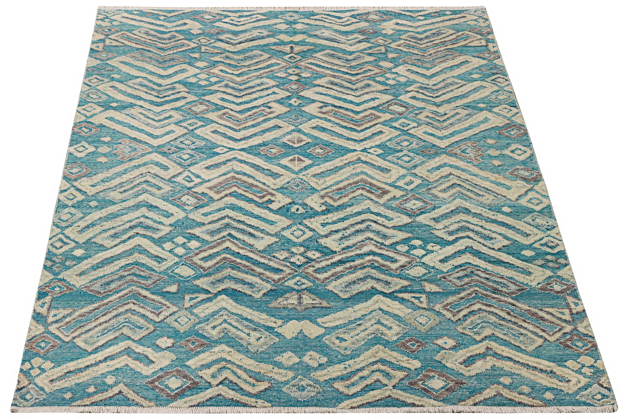 A Moroccan carpet, relief pattern, ca. 398 x 200 cm.