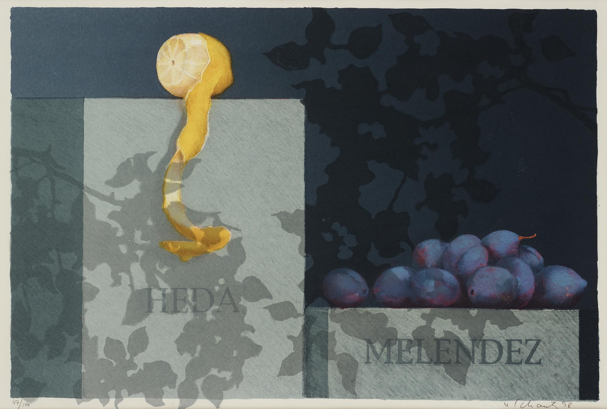 Philip von Schantz, färglitografi. Signerad och numrerad 47/100.