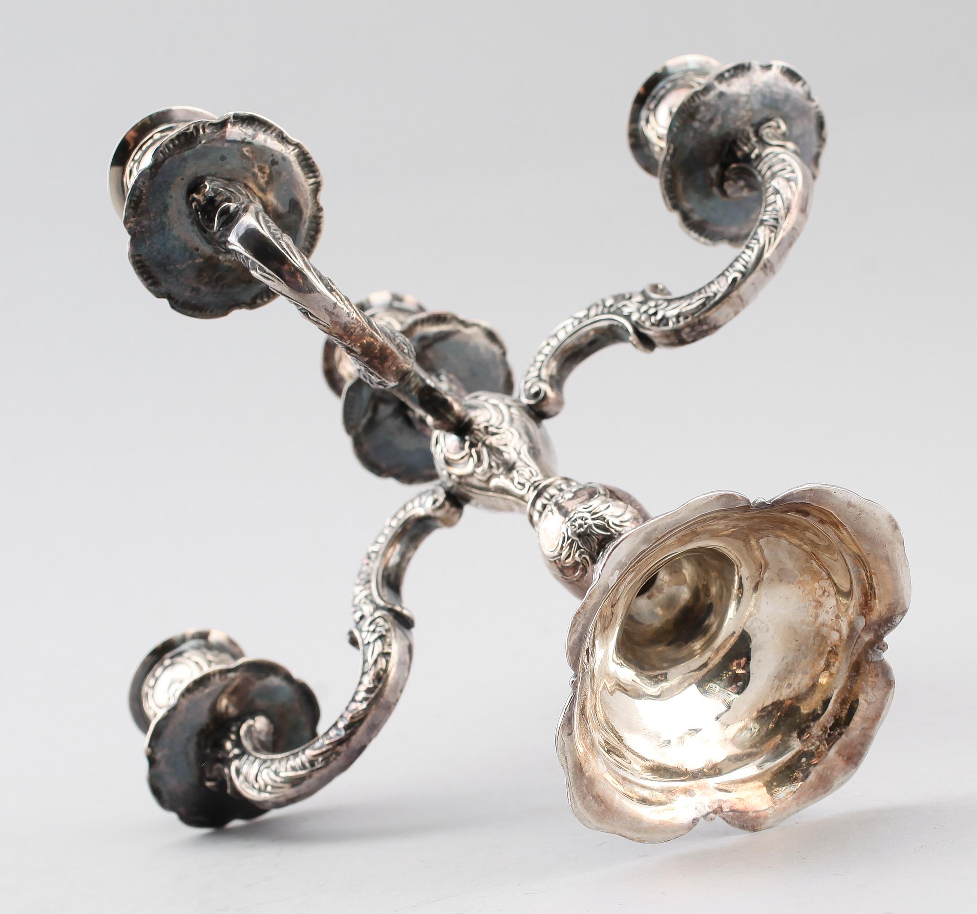 KANDELABER, silver, GEWE, 1976, vikt ca 812 gr.