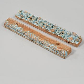 DEKORELEMENT, tvådelat, 1800-tal.