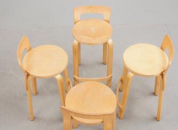 BARSTOLAR, 4 st, Alvar Aalto, 1900-talets andra hälft.