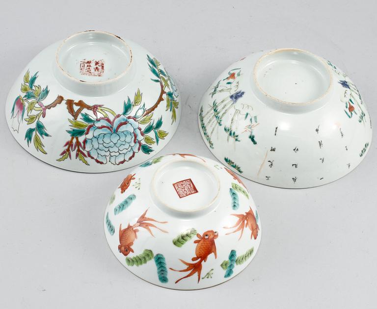 SKÅLAR, 12 st, porslin, Kina 1800/1900-tal.