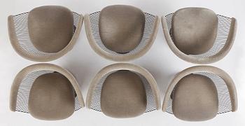 Warren Platner, a set of six "Platner Side Chair" chairs, Knoll International, post 1966.