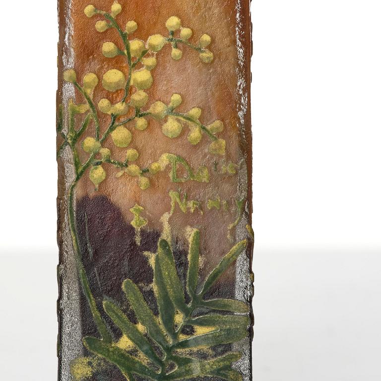 Daum Frères, a set of two Art Nouveau cameo glass vases, Nancy, France.