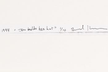 Richard Kern, "Jen S. Holds her hat, 1994".