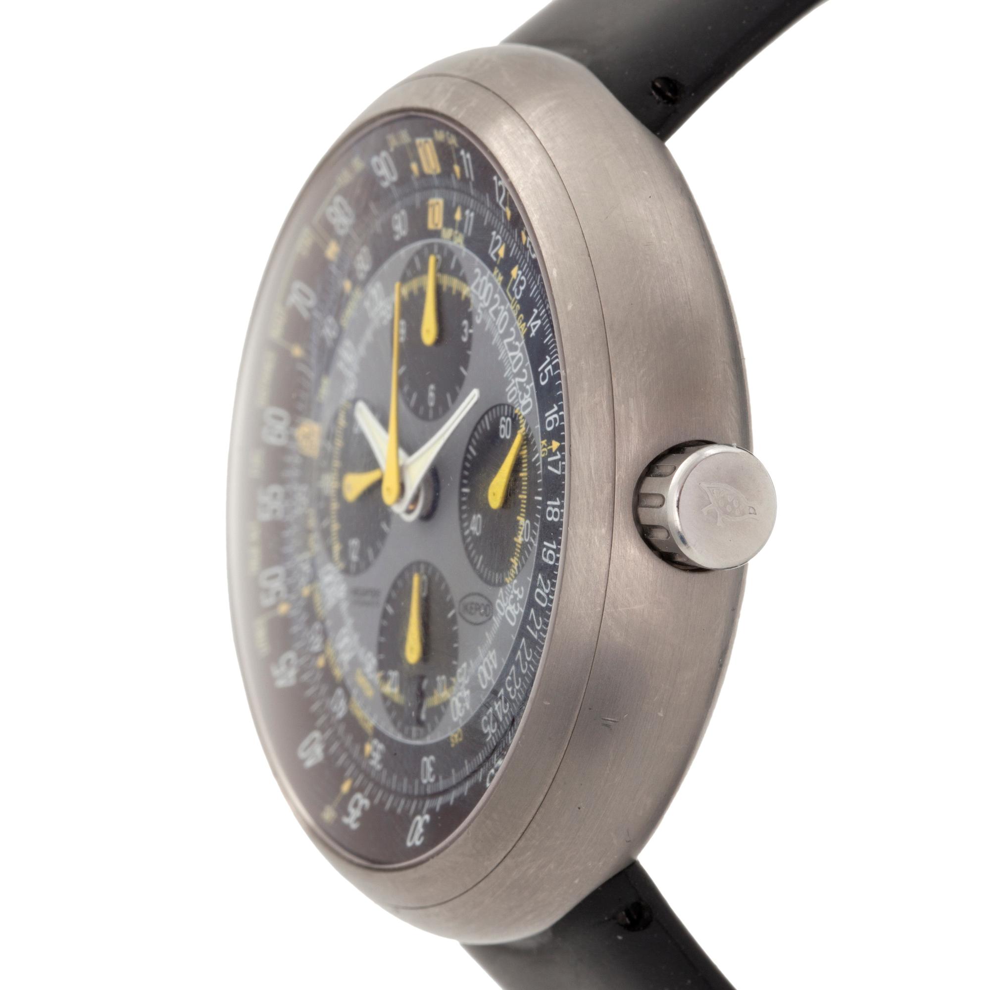 IKEPOD, Megapode, Chronometer, Marc Newson design, chronograph, wristwatch, 46 mm,
