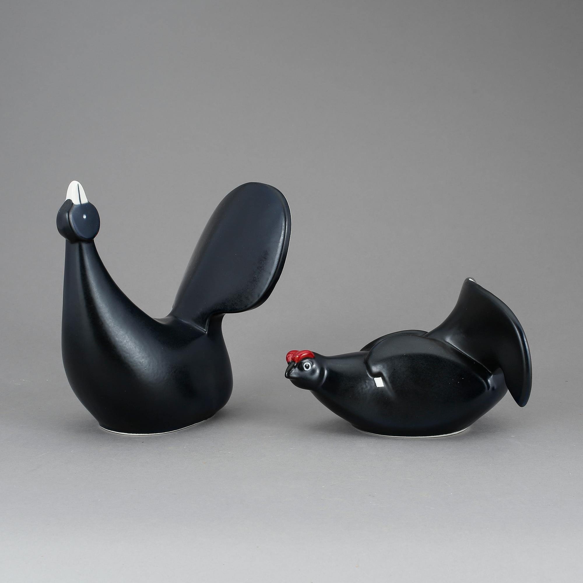 FIGURINER, 2 st, porslin, Lillemor Mannerheim, Arabia.