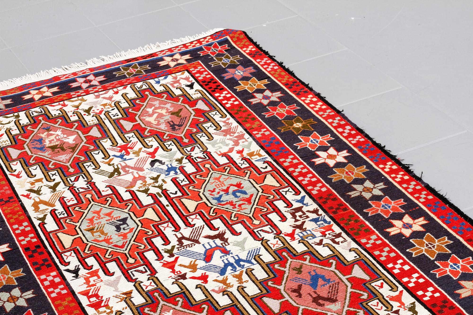 A soumak rug, 183 x 118 cm.