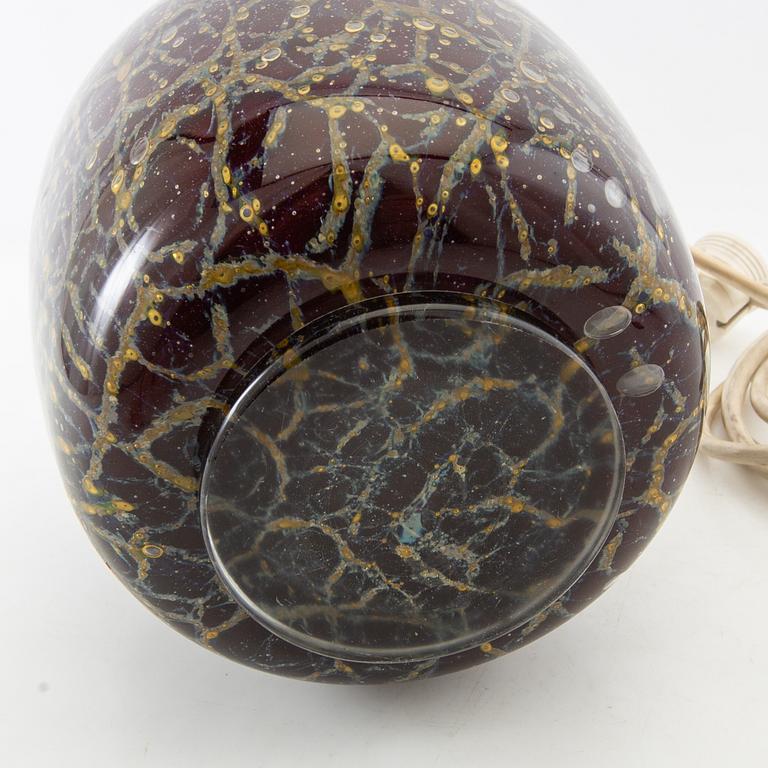 Table lamp and vase, Ikora, WMF (Württembergische Metallwarenfabrik), Germany, mid 20th century.