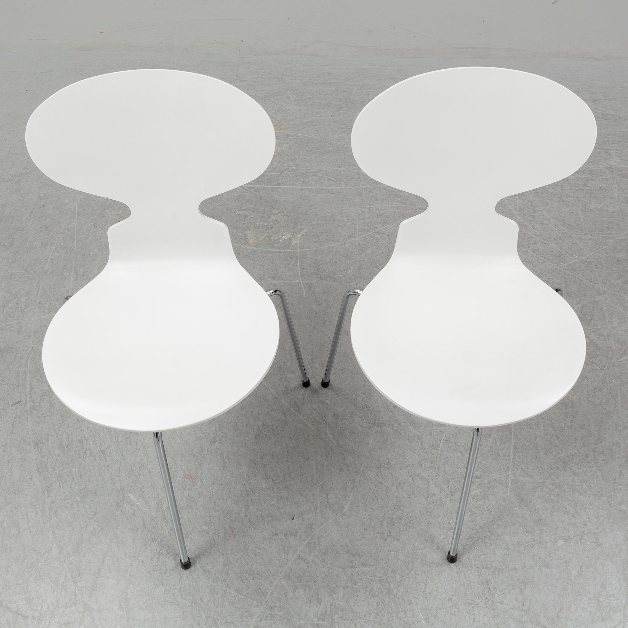 ARNE JACOBSEN, stolar, 6 st, "Myran", Fritz Hansen, Danmark, 2004.