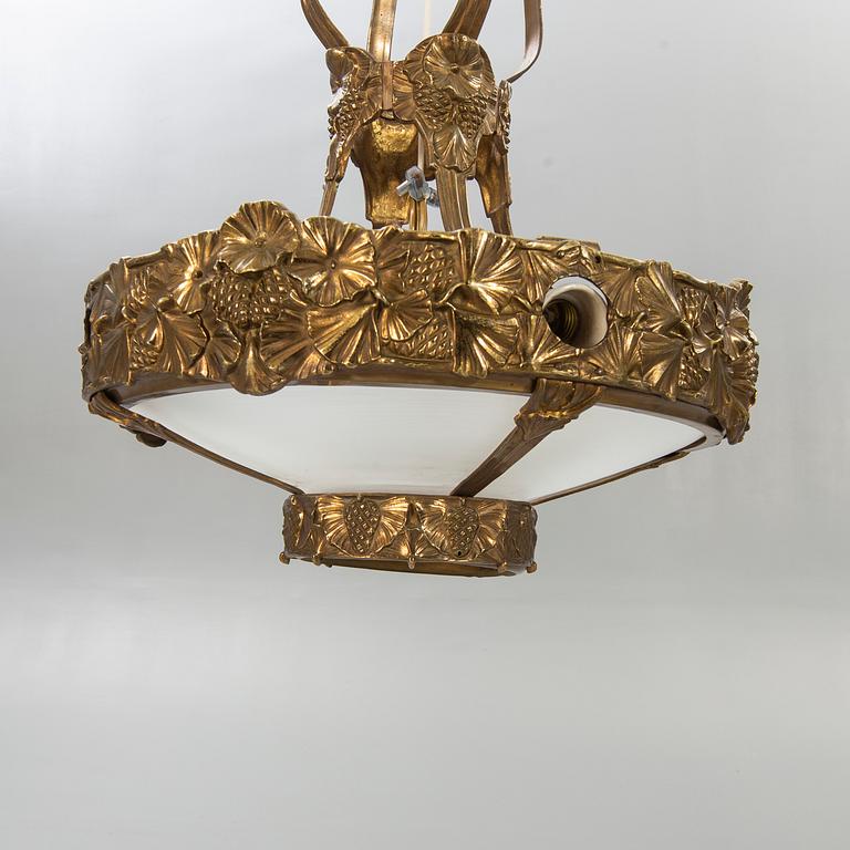 Ceiling lamp possibly Böhlmark's lamp factory, 1909-1924, Art Nouveau.