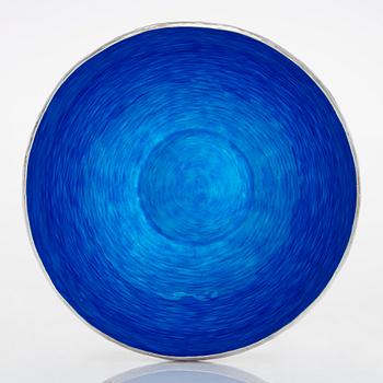 Eva Hidström, skål, sterlingsilver, emalj, Kultakeskus, Tavastehus 1973.
