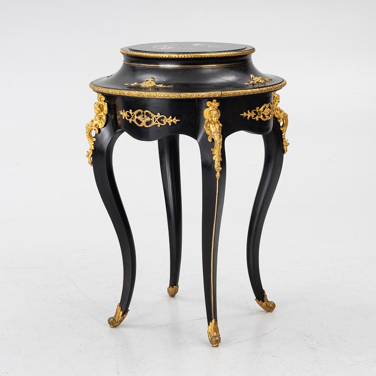 A rococo-revival pietre dure-top table, later part 19th century.