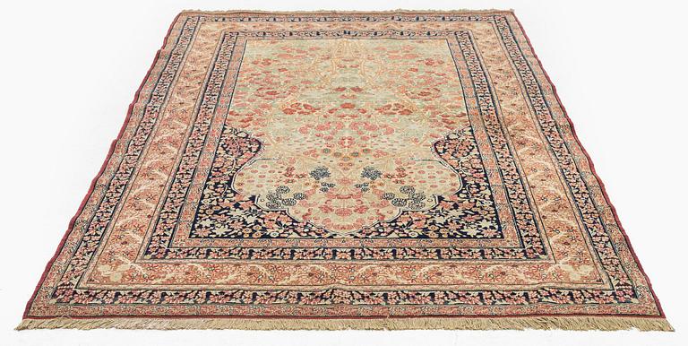 Rug, antique Kirman Laver, southern Iran, c. 206 x 125 cm.